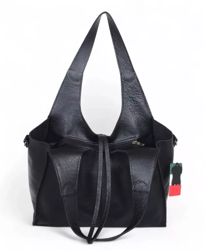 Torebka skórzana Vera Pelle – duży skórzany shopper z naturalnej skóry Dollaro