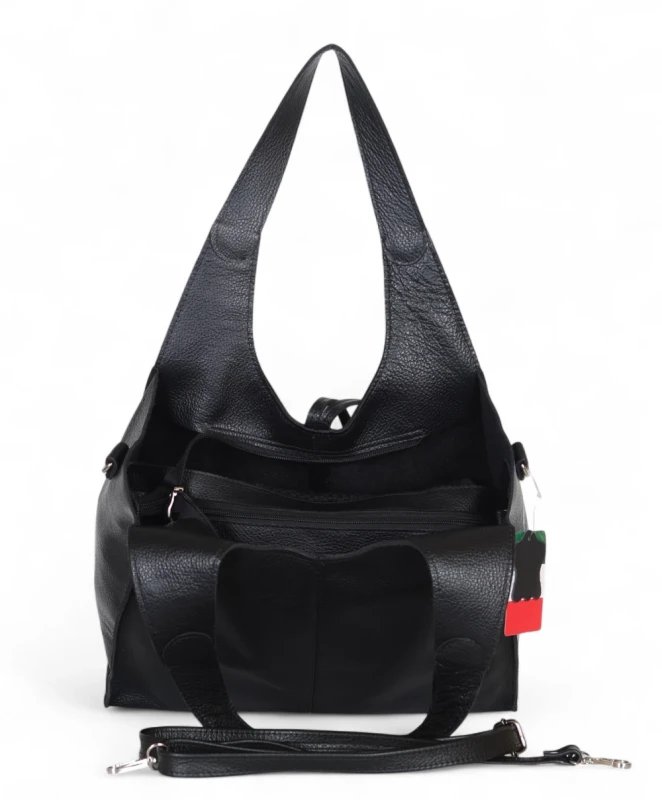 Torebka skórzana Vera Pelle – duży skórzany shopper z naturalnej skóry Dollaro