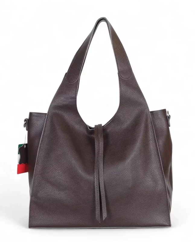Torebka skórzana Vera Pelle – duży skórzany shopper z naturalnej skóry Dollaro