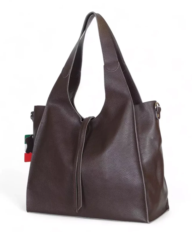 Torebka skórzana Vera Pelle – duży skórzany shopper z naturalnej skóry Dollaro