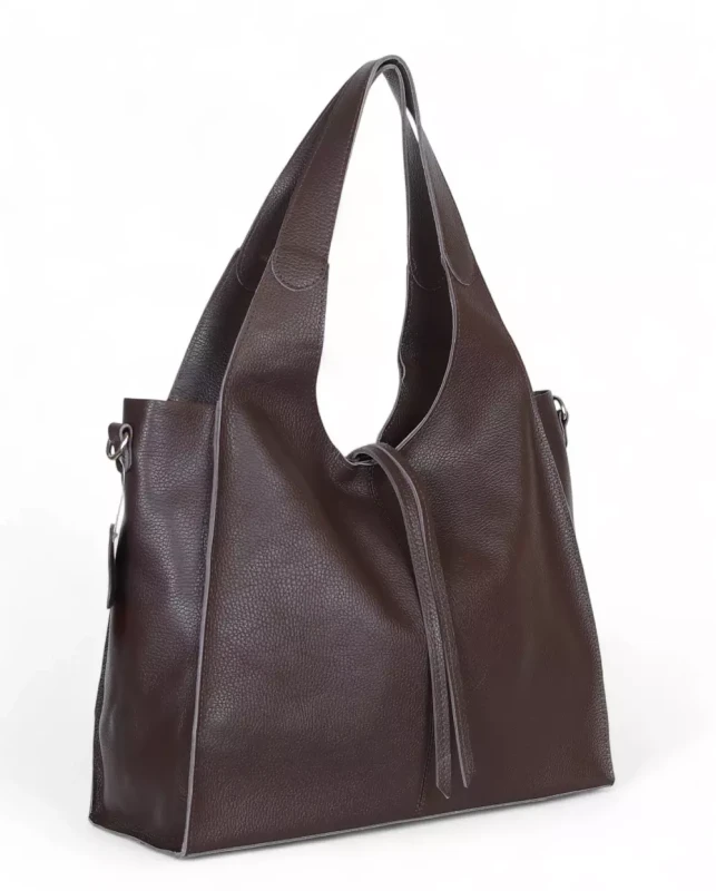 Torebka skórzana Vera Pelle – duży skórzany shopper z naturalnej skóry Dollaro