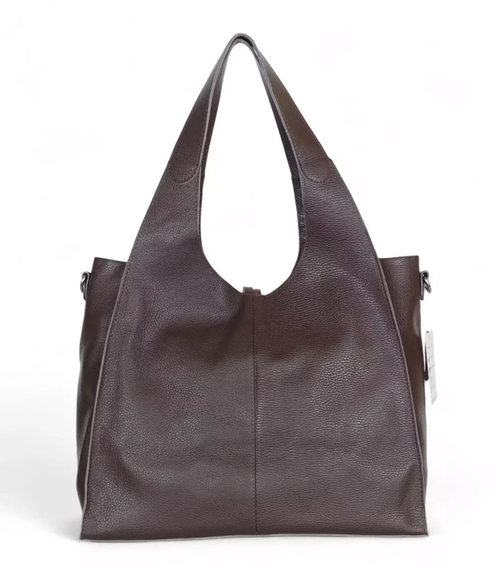 Torebka skórzana Vera Pelle – duży skórzany shopper z naturalnej skóry Dollaro