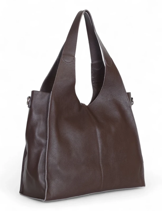 Torebka skórzana Vera Pelle – duży skórzany shopper z naturalnej skóry Dollaro