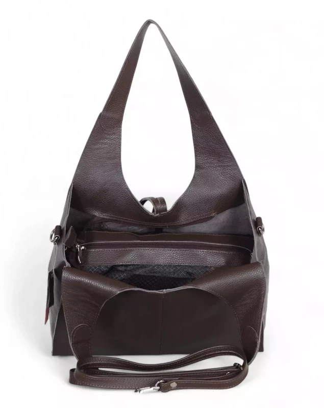 Torebka skórzana Vera Pelle – duży skórzany shopper z naturalnej skóry Dollaro