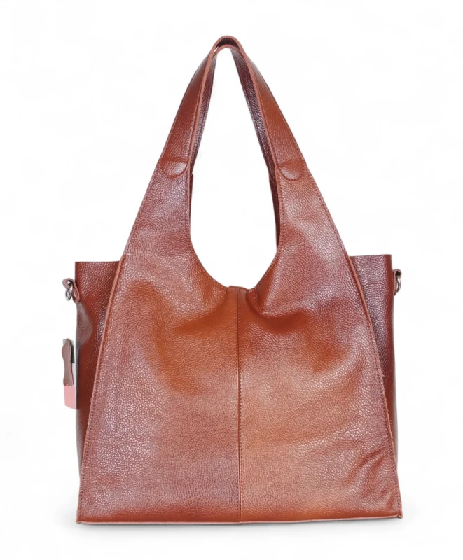 Torebka skórzana Vera Pelle – duży skórzany shopper z naturalnej skóry Dollaro