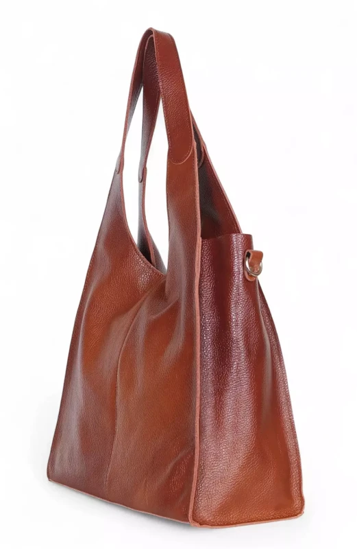 Torebka skórzana Vera Pelle – duży skórzany shopper z naturalnej skóry Dollaro