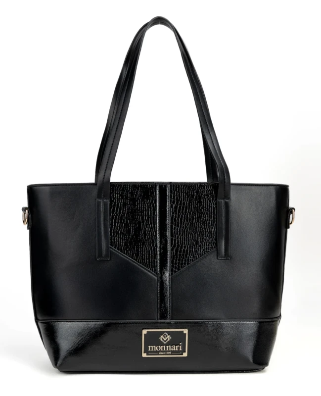 Monnari Premium Collection – elegancka torebka A4 z paskiem na łańcuszku, Jesień–Zima 2025/26