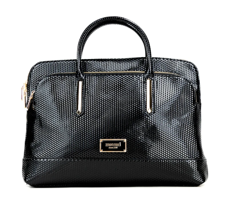 Monnari Premium Collection – lakierowana torebka aktówka na laptop i A4, Jesień–Zima 2025/26