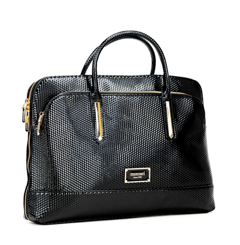 Monnari Premium Collection – lakierowana torebka aktówka na laptop i A4, Jesień–Zima 2025/26
