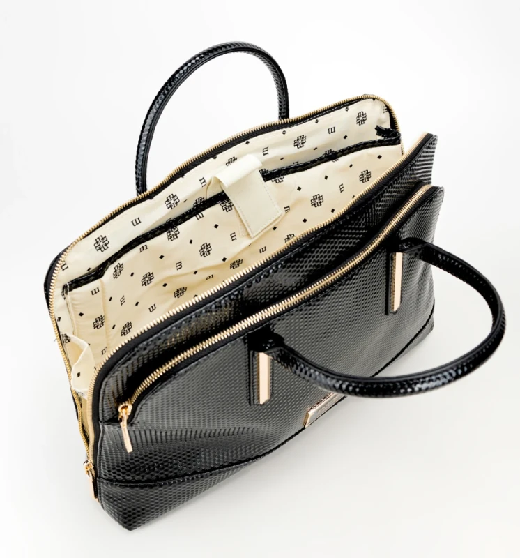 Monnari Premium Collection – lakierowana torebka aktówka na laptop i A4, Jesień–Zima 2025/26