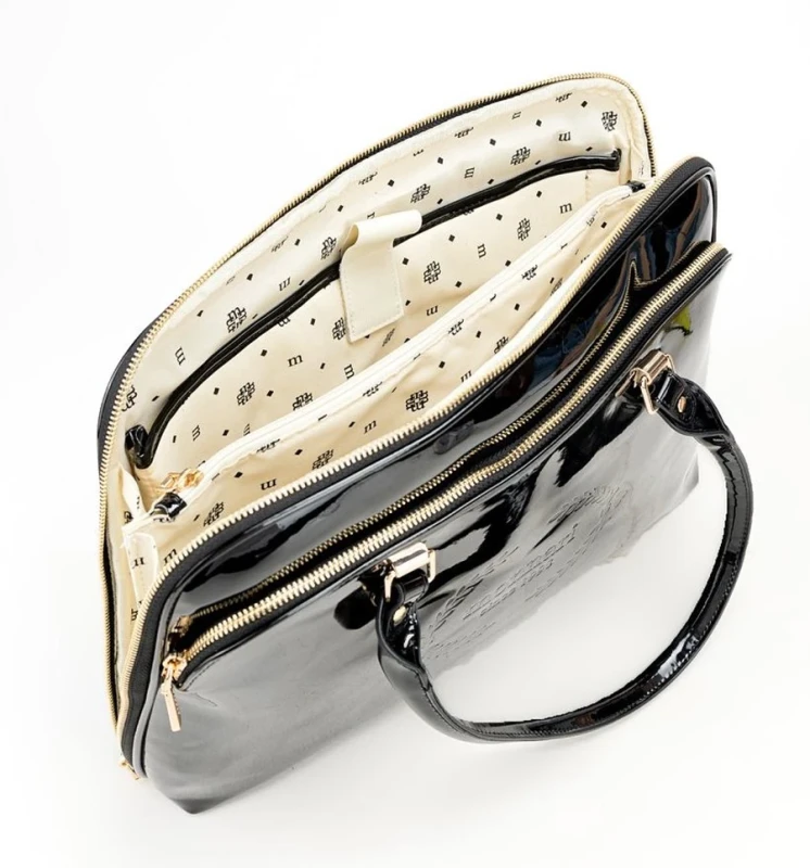 Monnari Premium Collection – lakierowana aktówka na laptop i A4, Jesień–Zima 2025/26