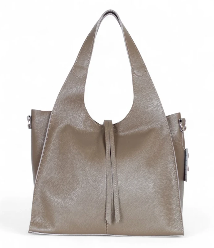 Torebka skórzana Vera Pelle – duży skórzany shopper z naturalnej skóry Dollaro