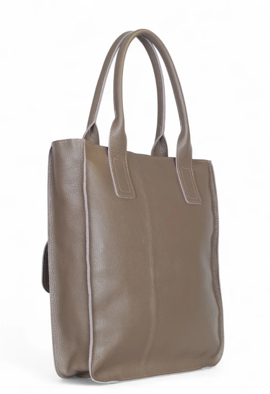 VERA PELLE Torebka skórzana A4 – włoska klasyczna torebka ze skóry naturalnej