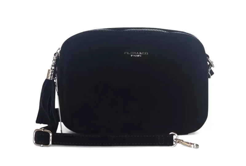 Torebka listonoszka Flora&amp;Co Paris – elegancka torebka damska zamszowa, dwukomorowa, nowa kolekcja Jesień Zima 2025/26