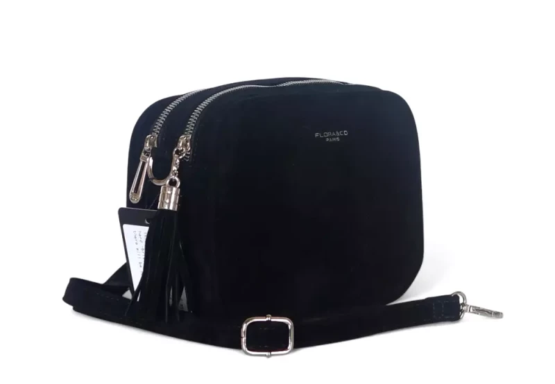 Torebka listonoszka Flora&amp;Co Paris – elegancka torebka damska zamszowa, dwukomorowa, nowa kolekcja Jesień Zima 2025/26