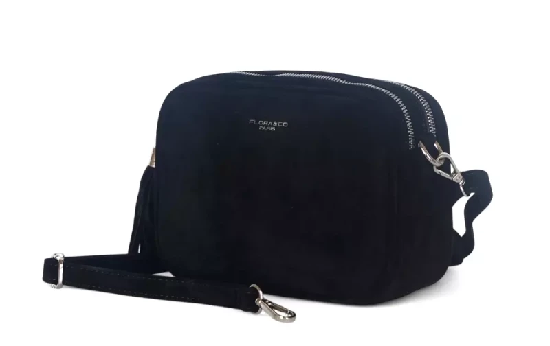 Torebka listonoszka Flora&amp;Co Paris – elegancka torebka damska zamszowa, dwukomorowa, nowa kolekcja Jesień Zima 2025/26