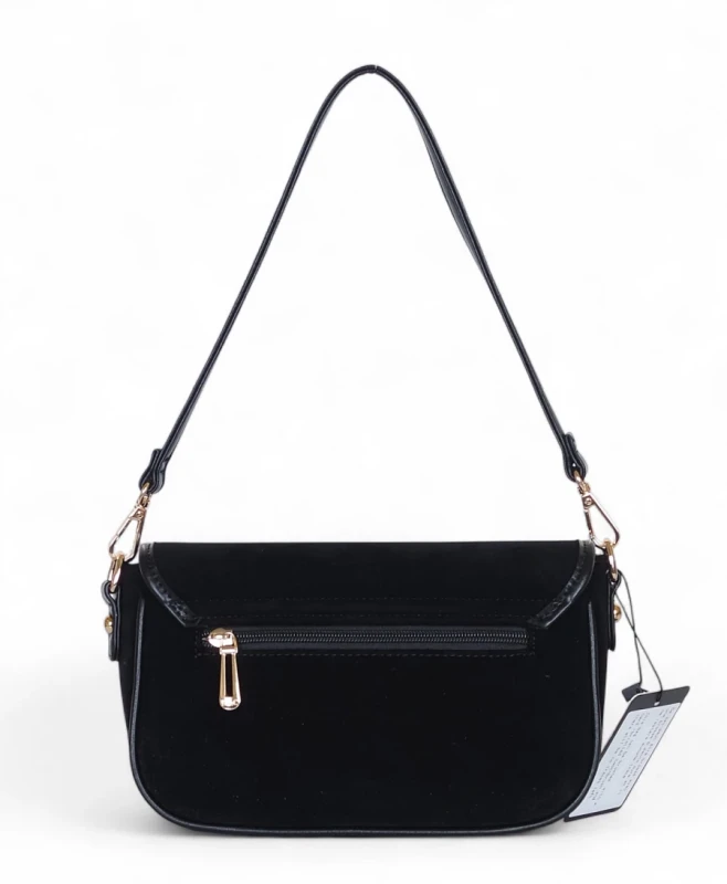 Torebka listonoszka Flora&amp;Co Paris – zamszowa torebka damska z ekoskóry, dwa paski, nowa kolekcja Jesień Zima 2025/26