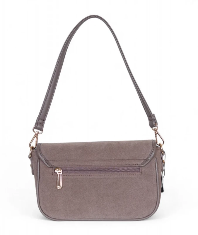 Torebka listonoszka Flora&amp;Co Paris – zamszowa torebka damska z ekoskóry, dwa paski, nowa kolekcja Jesień Zima 2025/26