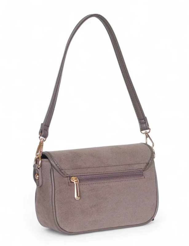 Torebka listonoszka Flora&amp;Co Paris – zamszowa torebka damska z ekoskóry, dwa paski, nowa kolekcja Jesień Zima 2025/26