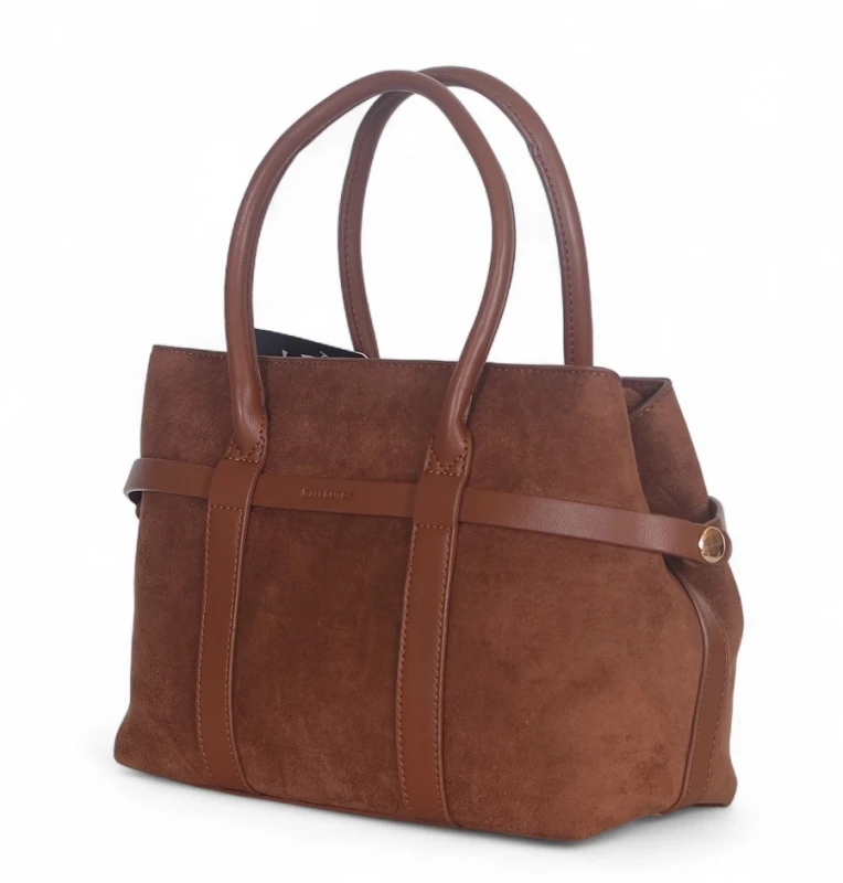 Torebka zamszowa Gallantry Paris – elegancki kuferek z ekoskóry i regulowaną szerokością