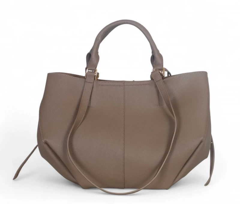 Torebka Gallantry Paris shopper bag ze skóry ekologicznej – modna torba z saszetką i regulowaną szerokością