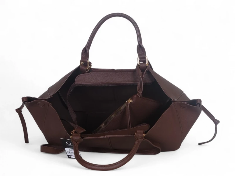 Torebka Gallantry Paris shopper bag ze skóry ekologicznej – modna torba z saszetką i regulowaną szerokością