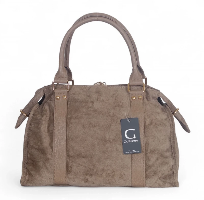 Torebka Gallantry Paris zamszowa shopper bag – modna torba z frędzlami i eko skórą