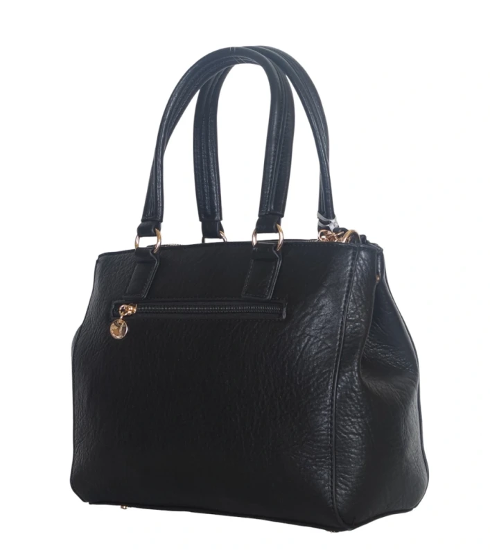 Torebka kuferek Lulu Castagnette – elegancka torebka damska z eko skóry, dwie komory, złote dodatki