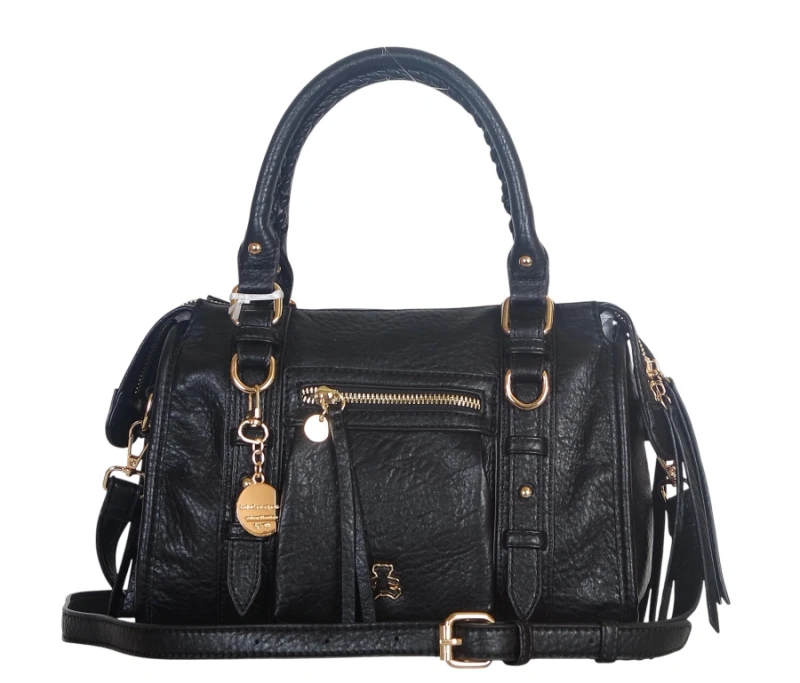 Torebka kuferek Lulu Castagnette – elegancka torebka damska z eko skóry, wiele kieszonek, złote dodatki