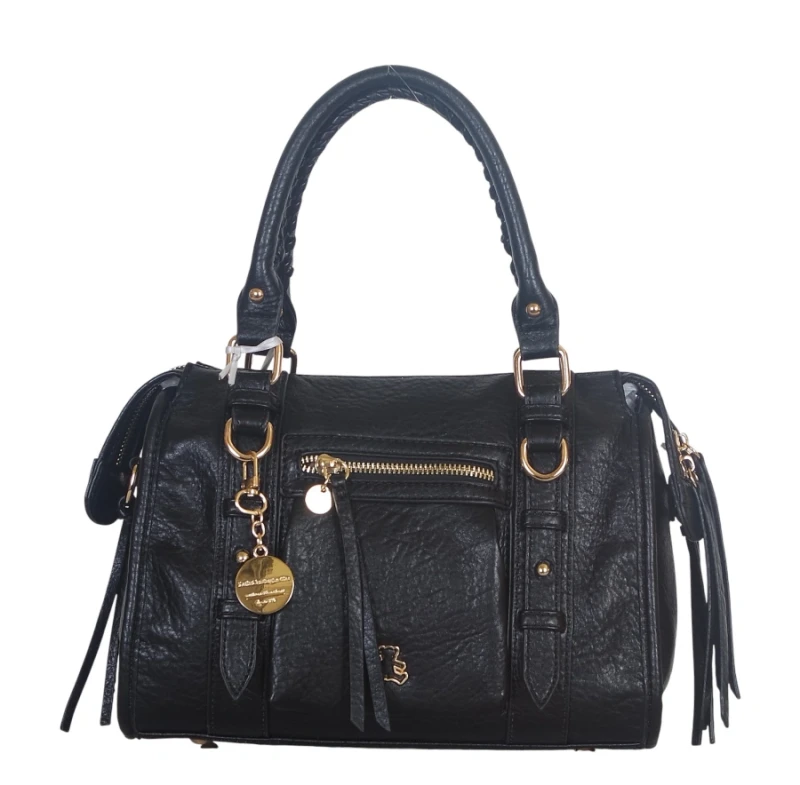 Torebka kuferek Lulu Castagnette – elegancka torebka damska z eko skóry, wiele kieszonek, złote dodatki