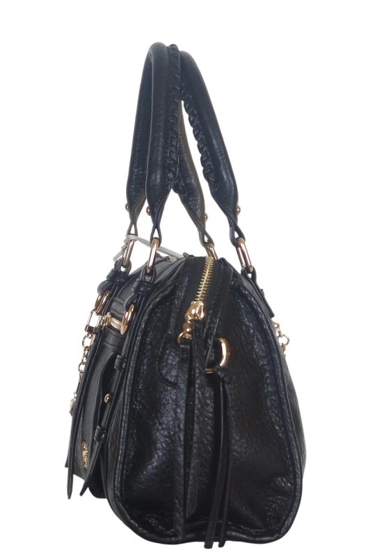 Torebka kuferek Lulu Castagnette – elegancka torebka damska z eko skóry, wiele kieszonek, złote dodatki