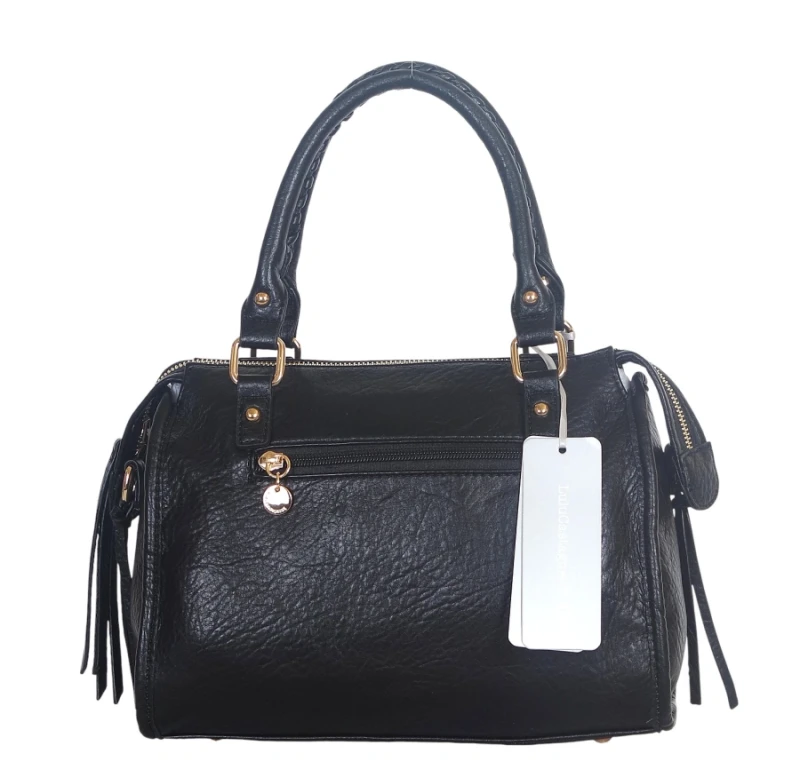 Torebka kuferek Lulu Castagnette – elegancka torebka damska z eko skóry, wiele kieszonek, złote dodatki