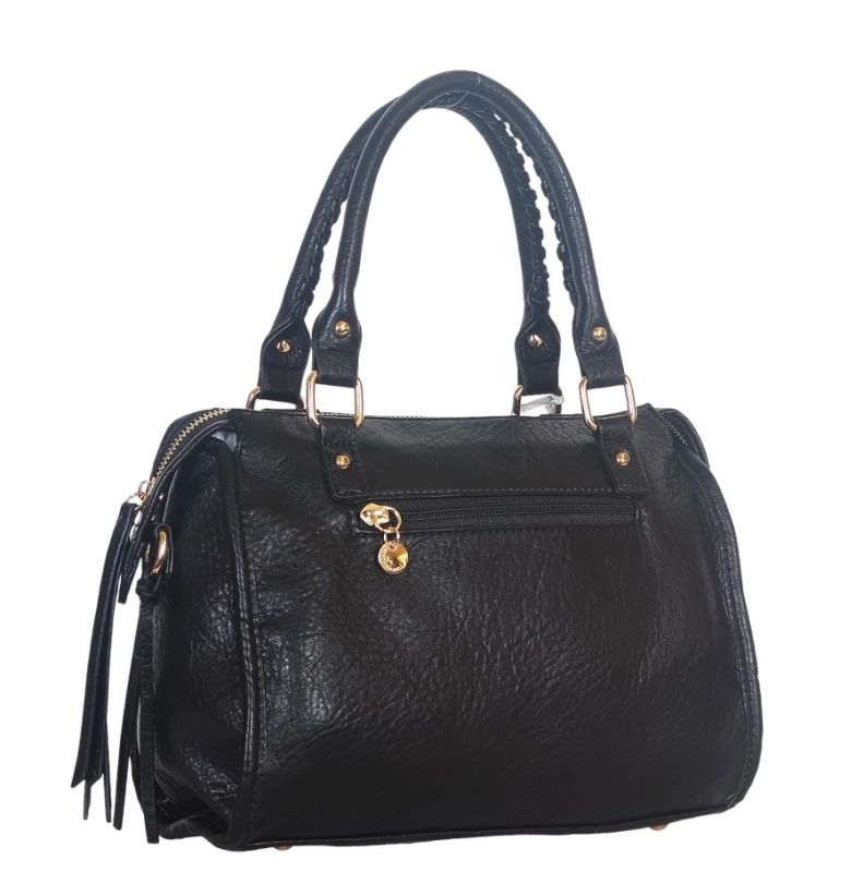 Torebka kuferek Lulu Castagnette – elegancka torebka damska z eko skóry, wiele kieszonek, złote dodatki