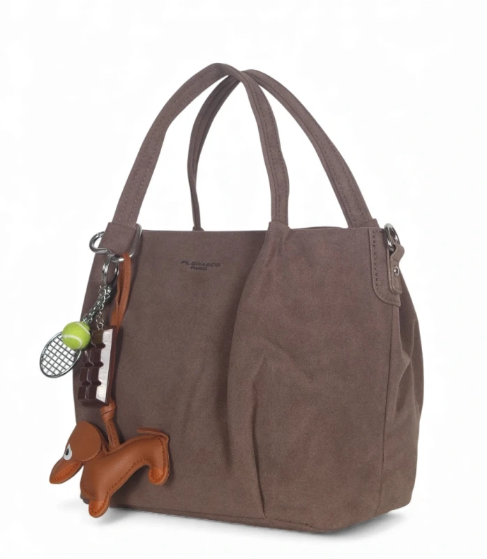 Torebka damska Flora&amp;Co – elegancki mini shopper z zamszu ekologicznego
