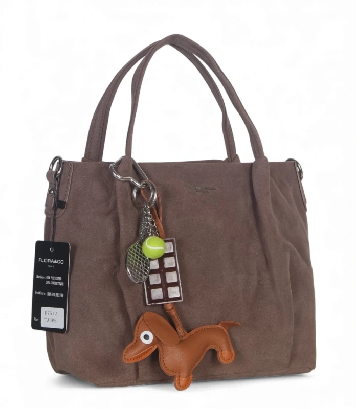 Torebka damska Flora&amp;Co – elegancki mini shopper z zamszu ekologicznego