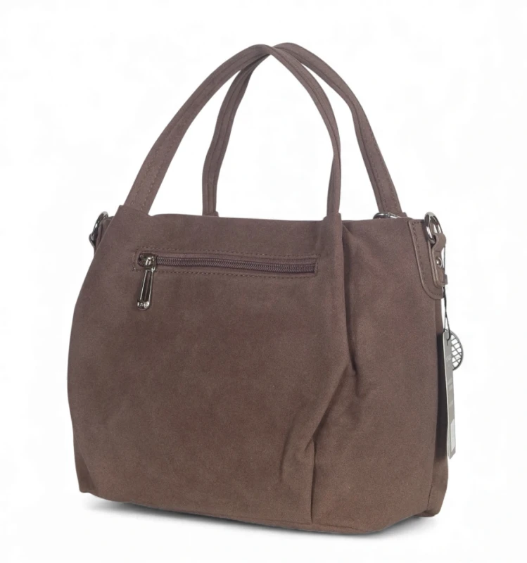 Torebka damska Flora&amp;Co – elegancki mini shopper z zamszu ekologicznego
