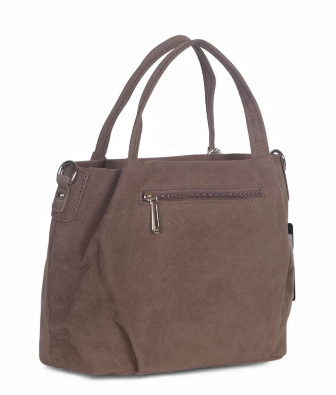 Torebka damska Flora&amp;Co – elegancki mini shopper z zamszu ekologicznego