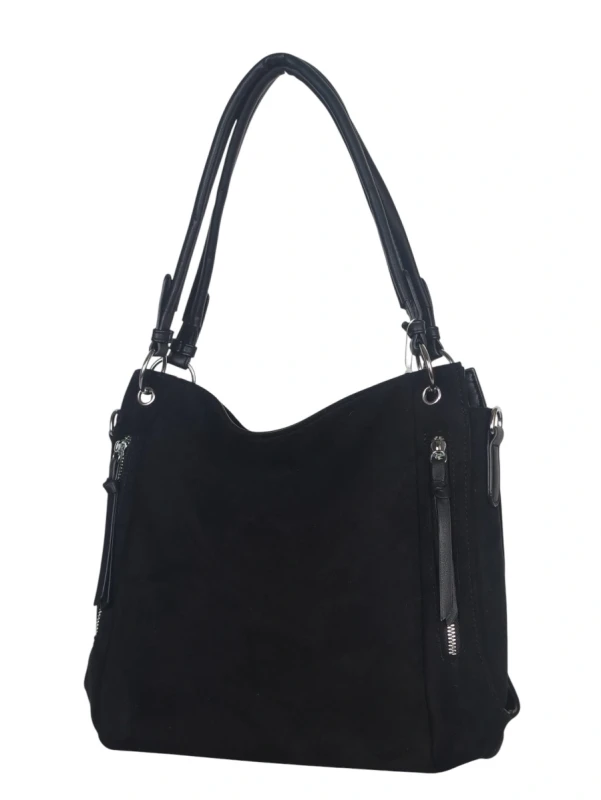 Torebka damska Laphrodite Paris – pojemna, elegancka i lekka | Zamsz ekologiczny + eko skóra