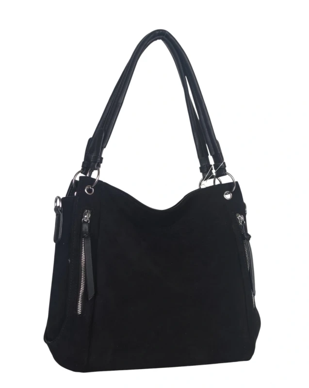 Torebka damska Laphrodite Paris – pojemna, elegancka i lekka | Zamsz ekologiczny + eko skóra