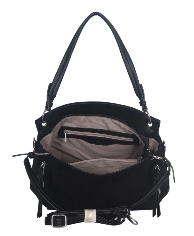 Torebka damska Laphrodite Paris – pojemna, elegancka i lekka | Zamsz ekologiczny + eko skóra