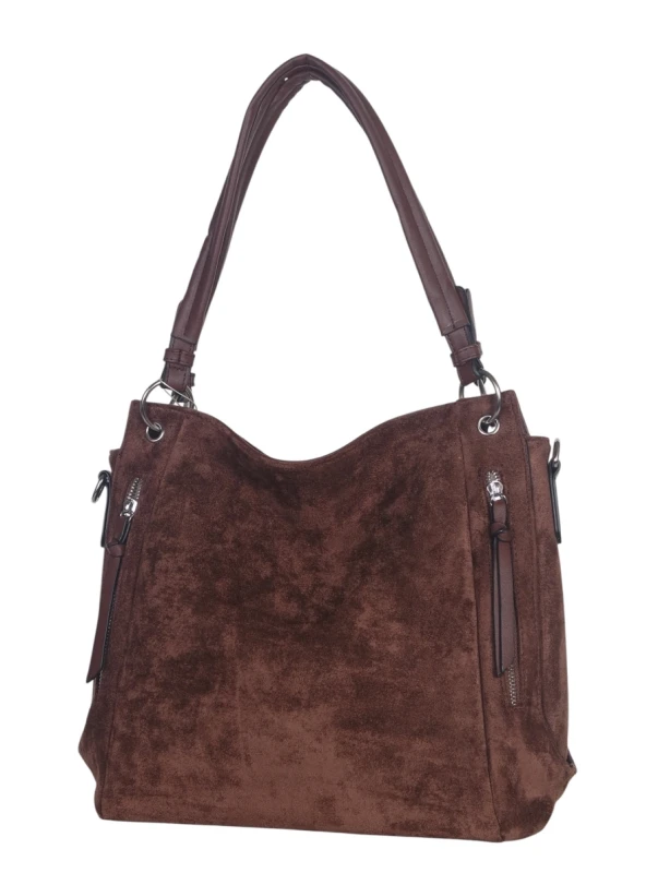 Torebka damska Laphrodite Paris – pojemna, elegancka i lekka | Zamsz ekologiczny + eko skóra