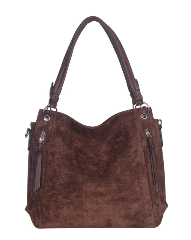 Torebka damska Laphrodite Paris – pojemna, elegancka i lekka | Zamsz ekologiczny + eko skóra