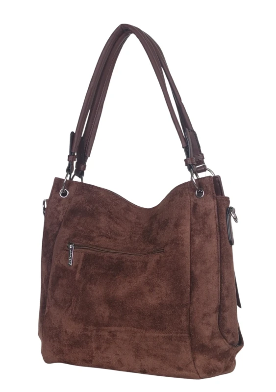 Torebka damska Laphrodite Paris – pojemna, elegancka i lekka | Zamsz ekologiczny + eko skóra