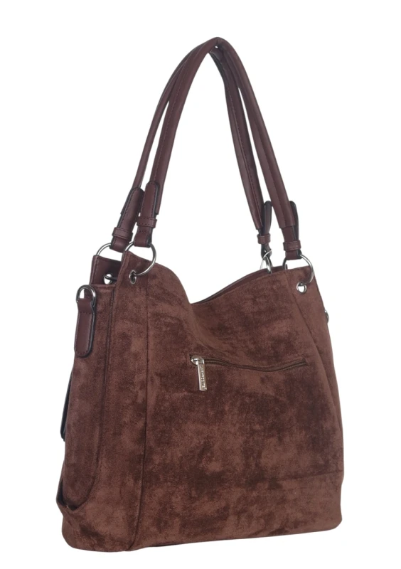 Torebka damska Laphrodite Paris – pojemna, elegancka i lekka | Zamsz ekologiczny + eko skóra