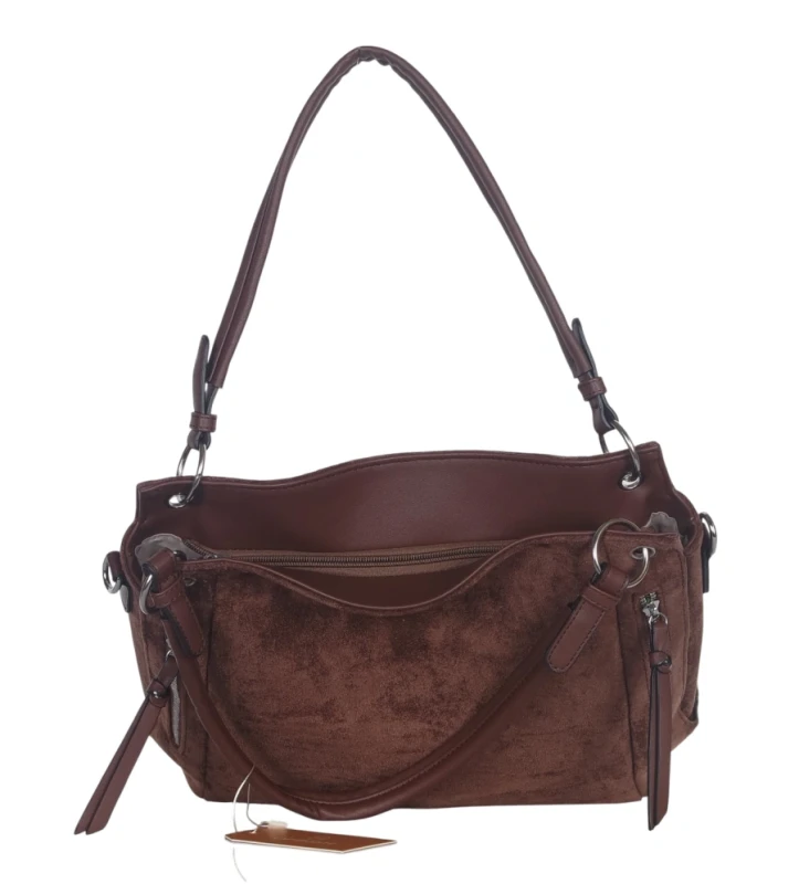 Torebka damska Laphrodite Paris – pojemna, elegancka i lekka | Zamsz ekologiczny + eko skóra