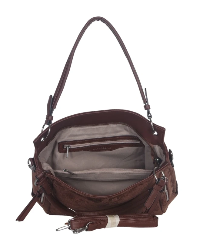 Torebka damska Laphrodite Paris – pojemna, elegancka i lekka | Zamsz ekologiczny + eko skóra