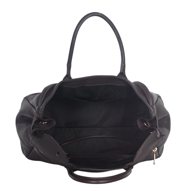 VERA PELLE Włoska skórzana torebka damska kuferek SKÓRA NATURALNA