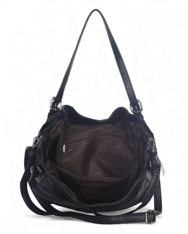 Pojemna torebka worek SILVIA ROSA Italy • Regulowana • A4 • Z paskiem