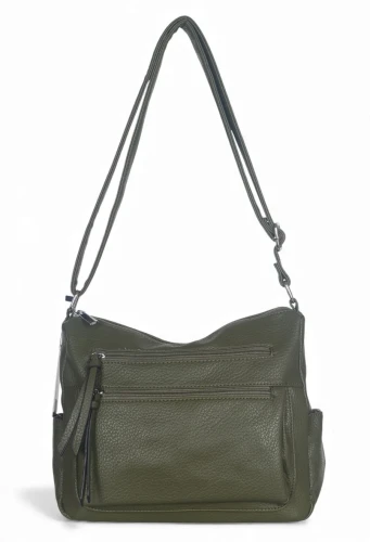 Praktyczna torebka damska na długim pasku 2 komory i 8 kieszonek 