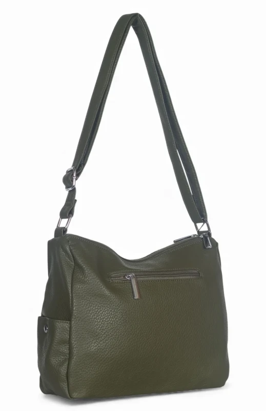 Praktyczna torebka damska na długim pasku 2 komory i 8 kieszonek